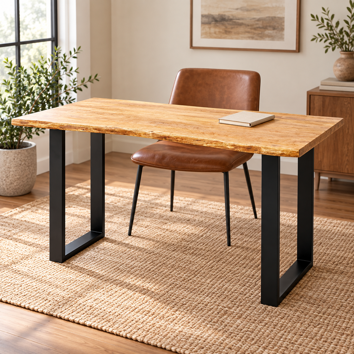 60 inch Natural table — A workspace with character, generated visualization