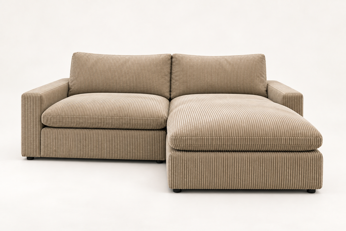 Yeti 2 Piece Right Chaise in Sand