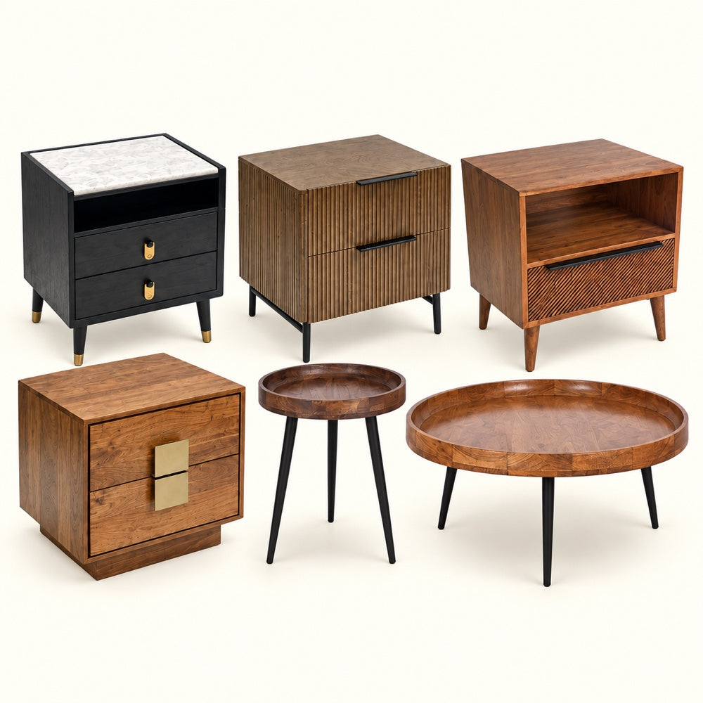 The six Mid-Century Madness sale tables