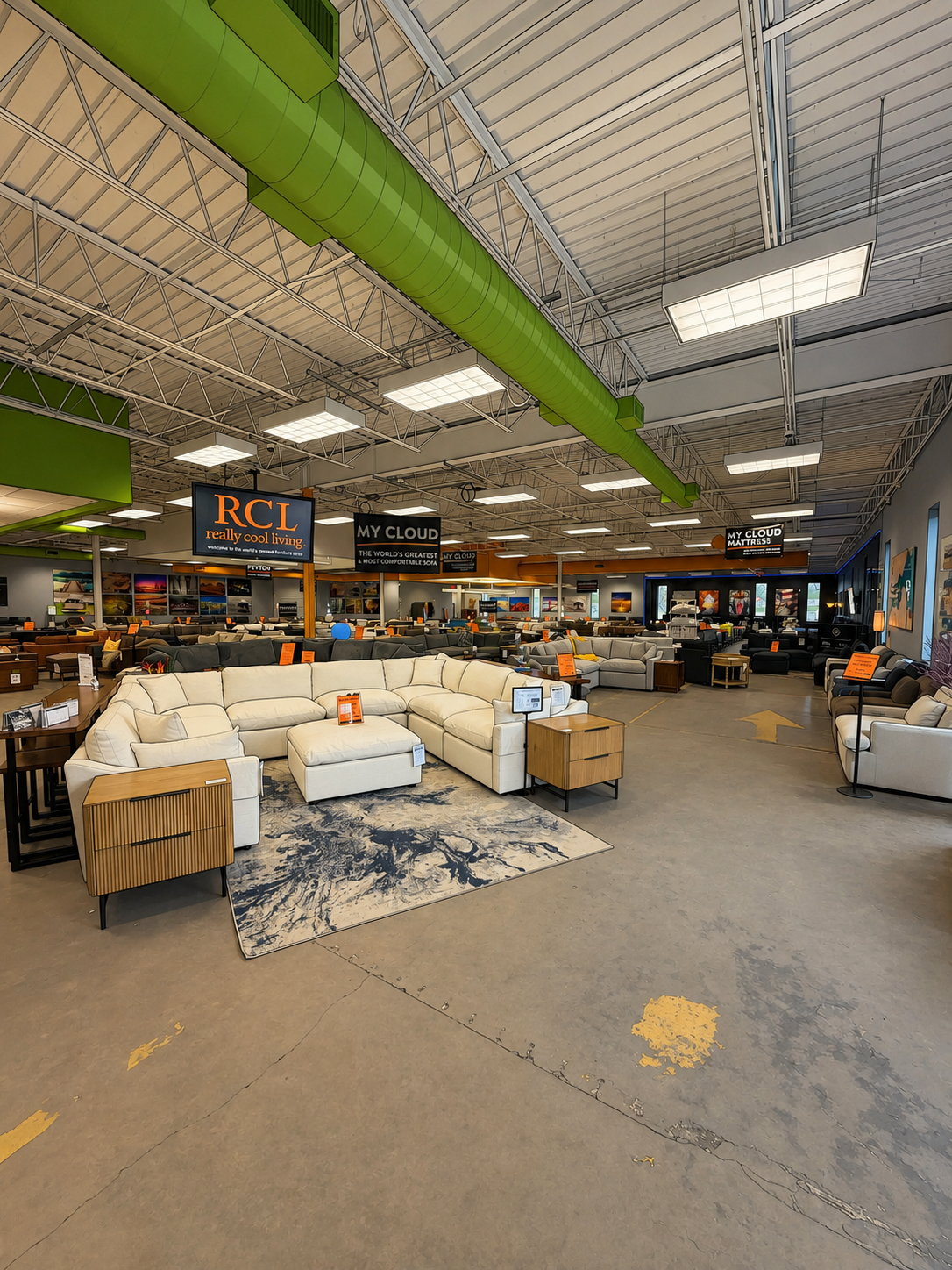 Furniture on display inside the Really Cool Living showroom in Burnsville
