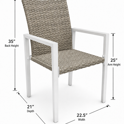 Winston Rattan Outdoor Dining Chair (2 Pack)