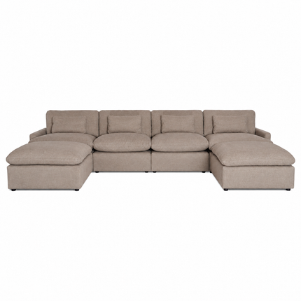 My Cloud 4 Piece Straight + 2 Ottomans