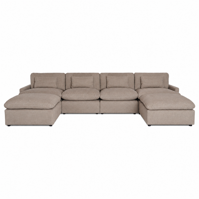 My Cloud 4 Piece Straight + 2 Ottomans