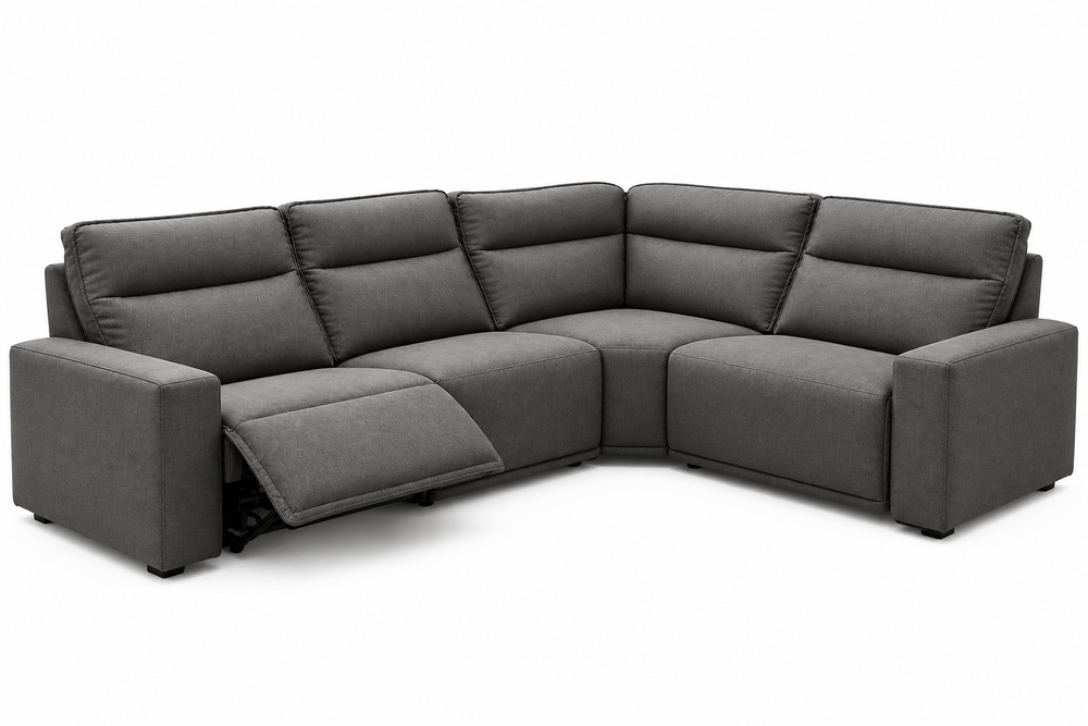 Meridian 4 Piece Reclining Sectional - Power Ends & Armless