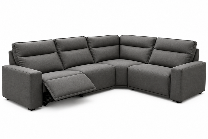 Meridian 4 Piece Reclining Sectional - Power Ends & Armless