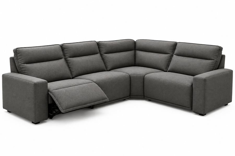 Meridian 4 Piece Reclining Sectional - Power Ends & Armless