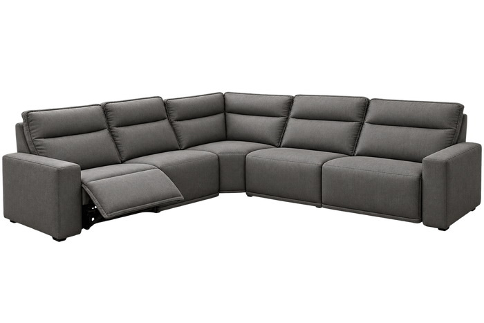 Meridian 5 Piece Reclining Sectional - Power Ends & Armless