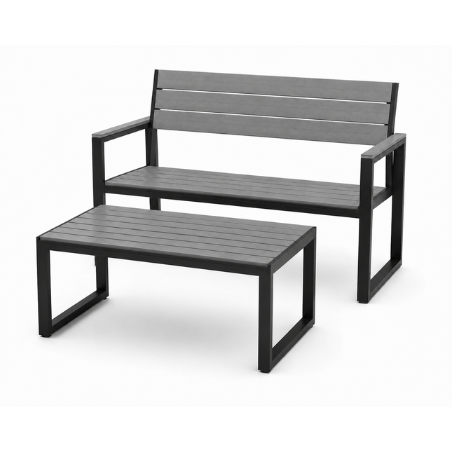 Winston Polywood Outdoor Bench & Coffee Table