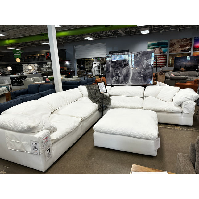 Peyton 5 Piece + Ottoman White / Open Box
