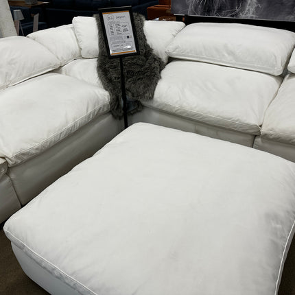 Peyton 5 Piece + Ottoman White / Open Box
