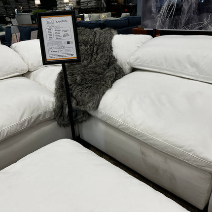 Peyton 5 Piece + Ottoman White / Open Box
