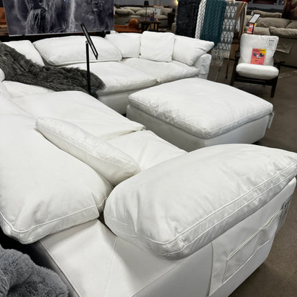 Peyton 5 Piece + Ottoman White / Open Box