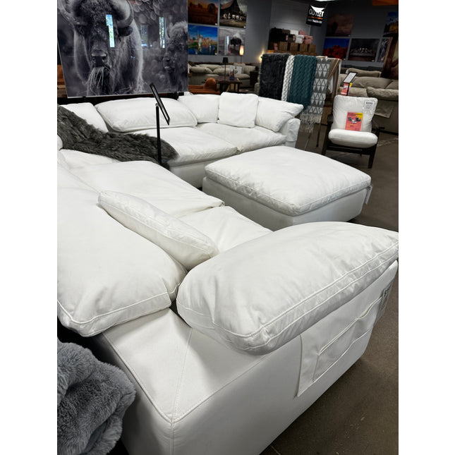 Peyton 5 Piece + Ottoman White / Open Box