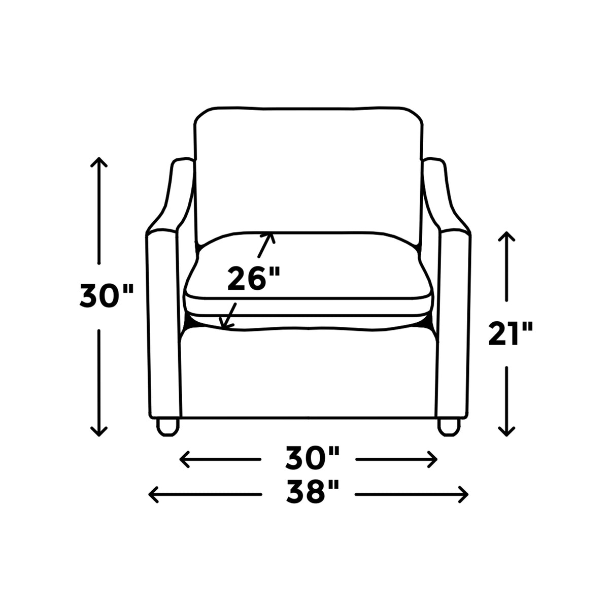 Sillón My Cloud Slope dimensions