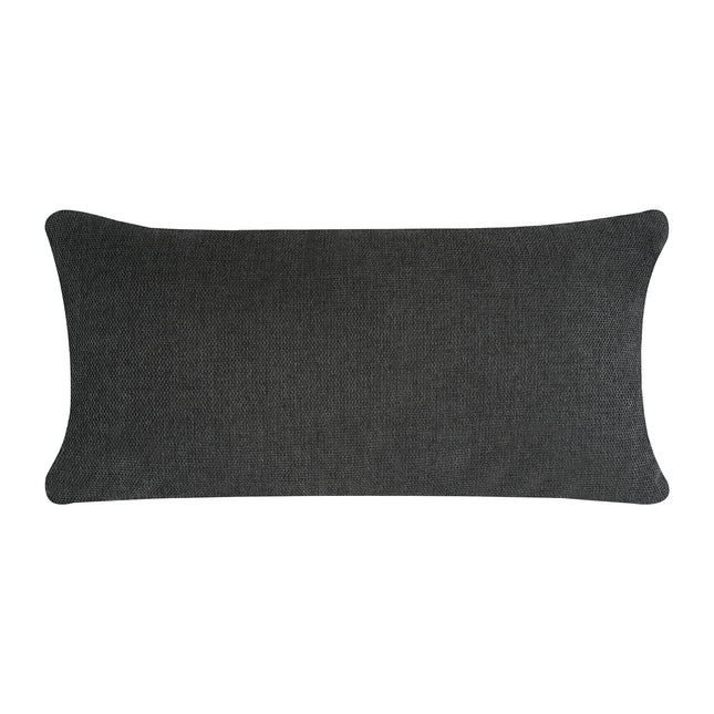 The My Cloud Slope Pillow, a long, rectangular dark gray cushion with slightly rounded edges, is showcased against a white background. Its textured fabric cover encases premium down and feather fill for ultimate comfort and support.