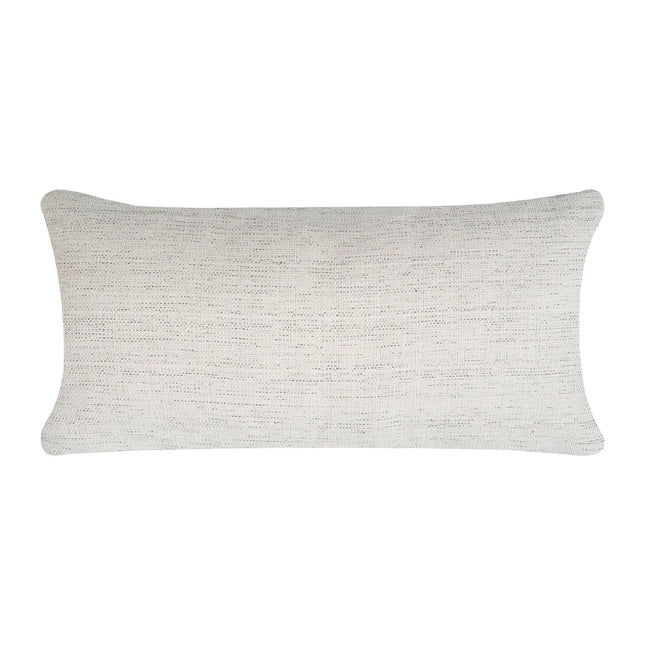 The My Cloud Slope Pillow is a rectangular lumbar pillow featuring a light gray color, subtle woven texture, and premium down & feather fill. It has a soft fabric and gently curved edges, set against a plain white background.
