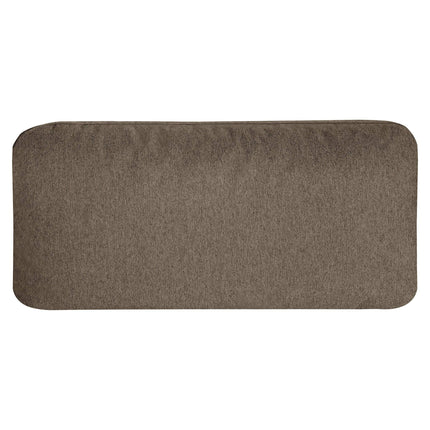 A rectangular brown My Cloud Cushion Cover with rounded corners and a subtle texture is shown against a white background, ideal for enhancing comfort and style on your sectional.