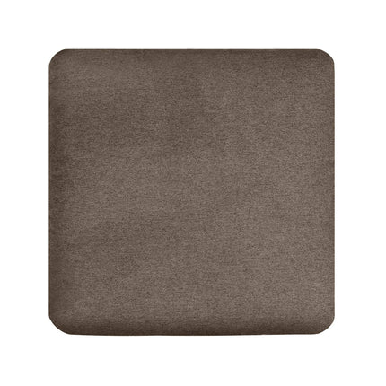 A square dark gray textured stone with a smooth matte finish reminiscent of the My Cloud Cushion Cover rests against a plain white background, showcasing slightly rounded corners and a subtle pattern that exudes timeless sophistication.