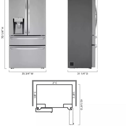 LG REFRIGERATOR LRMDC2306S Smart Counter-Depth Refrigerator with Craft Ice™