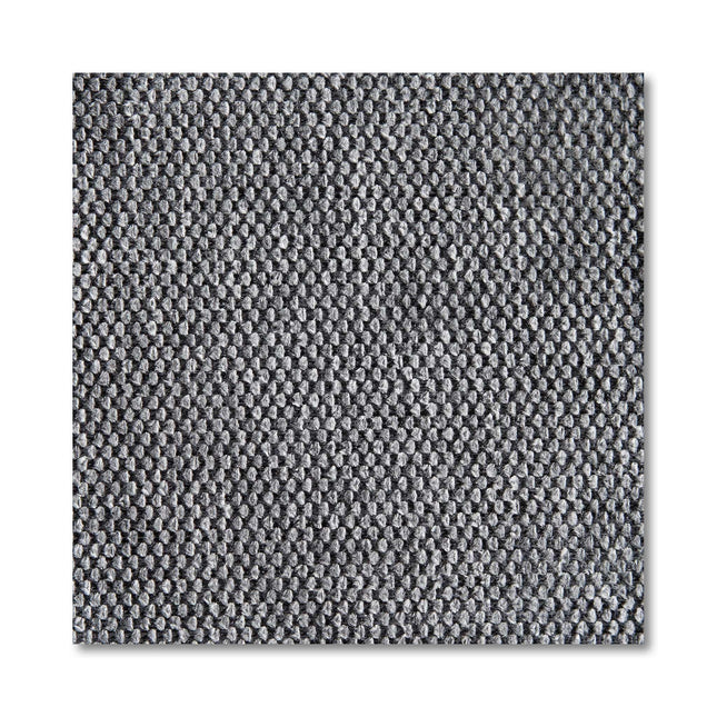 A Free Fabric Swatch displays a close-up of textured grey woven fabric with a slightly raised pattern.
