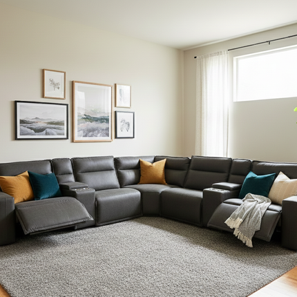 Seccional reclinable Meridian de 7 piezas