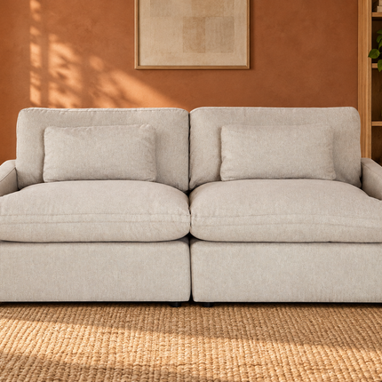My Cloud 2 Piece in Greige — staged living room view