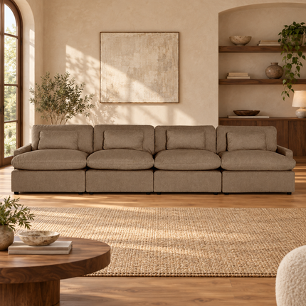 My Cloud 4 Piece Straight in Earth — staged living room