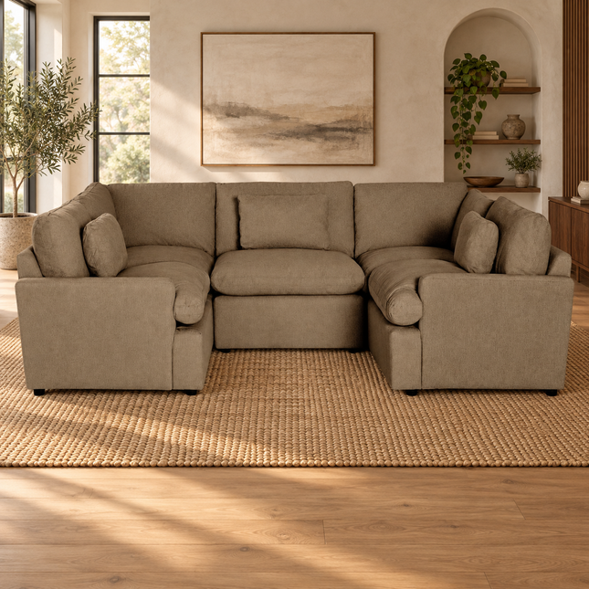 My Cloud 5 Piece Pit in Earth — staged living room