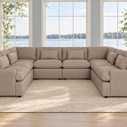 My Cloud 8 Piece Pit in Clay — staged living room view