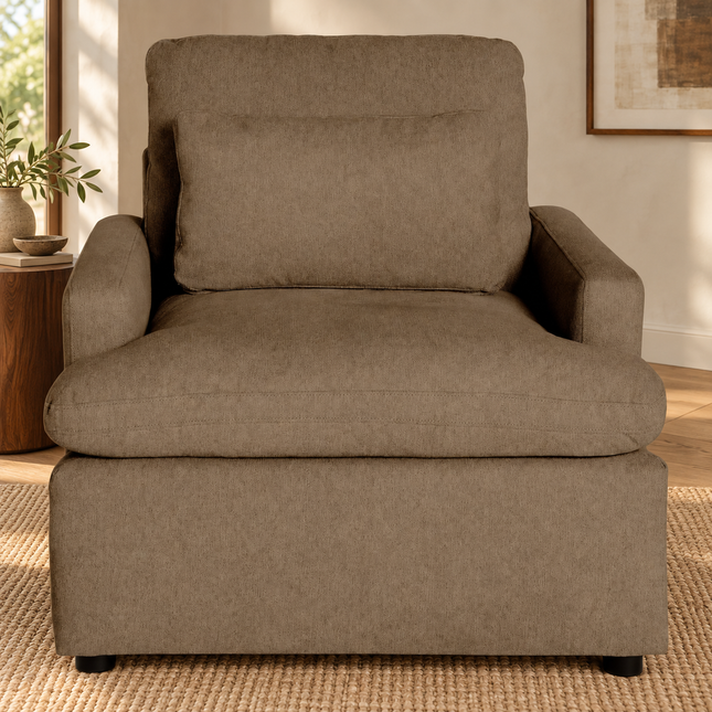 My Cloud Chair in Earth — staged living room