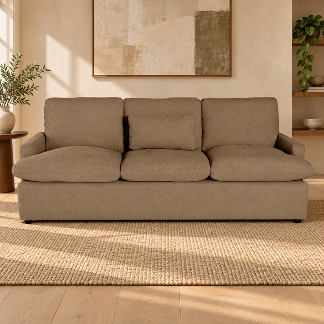 My Cloud Sofa in Earth — staged living room view
