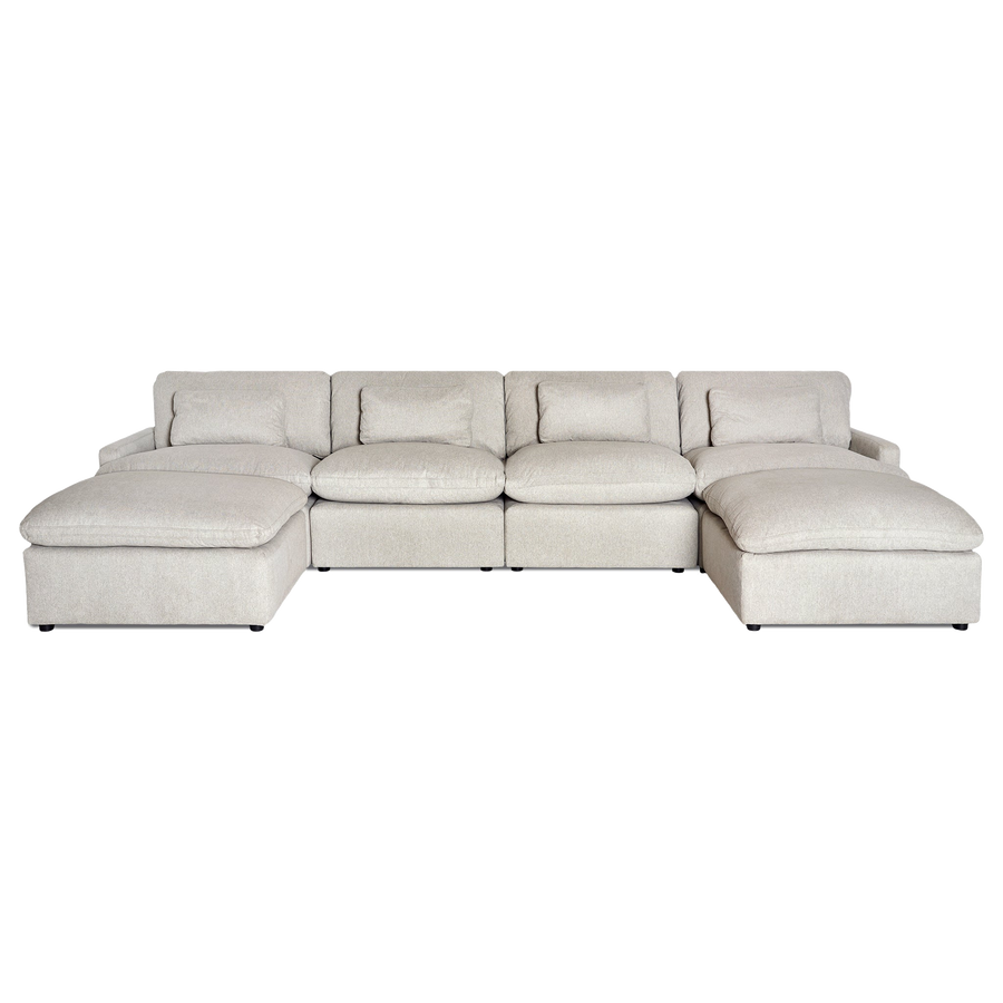 My Cloud 4 Piece Straight + 2 Ottomans