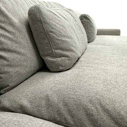 My Cloud upholstery and lumbar cushion detail, shown in Greige