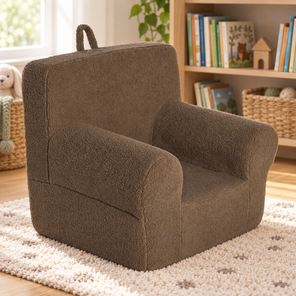 My Cloud Kidz Chair in Earth in a reading nook