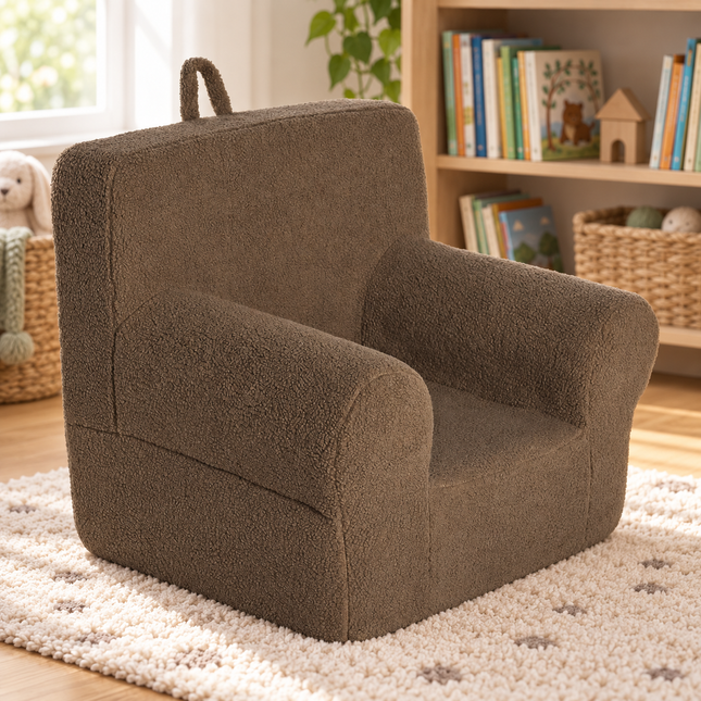 My Cloud Kidz Chair in Earth in a reading nook