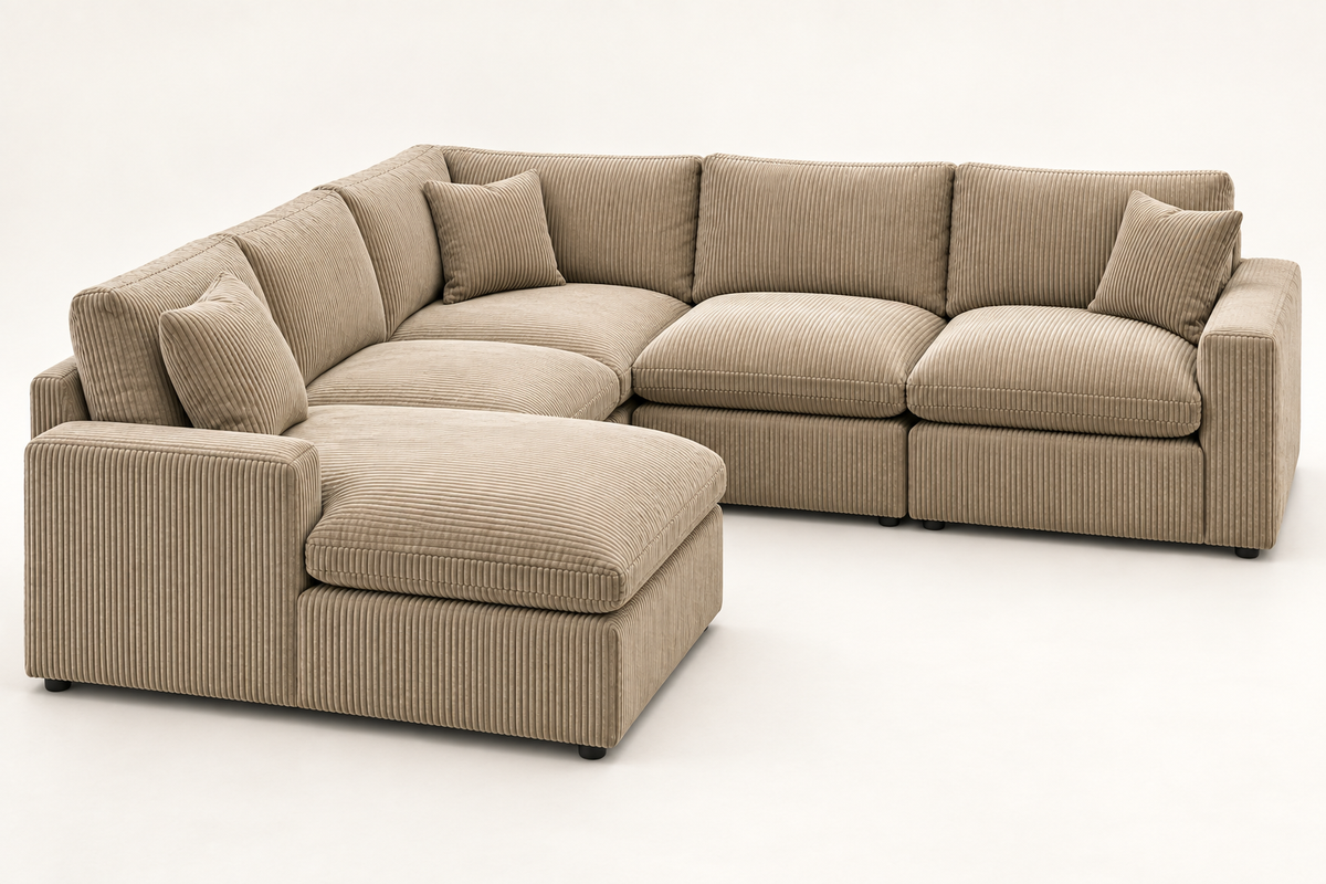 Yeti 5 Piece L / Left Chaise in Sand