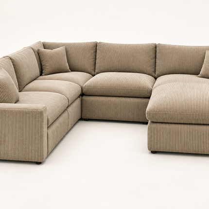 Yeti 5 Piece L / Right Chaise in Sand