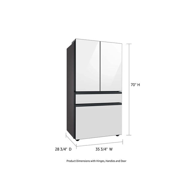 SAMSUNG REFRIGERATOR RF23BB860012 Bespoke 4-Door French Door White Glass *A GRADE*